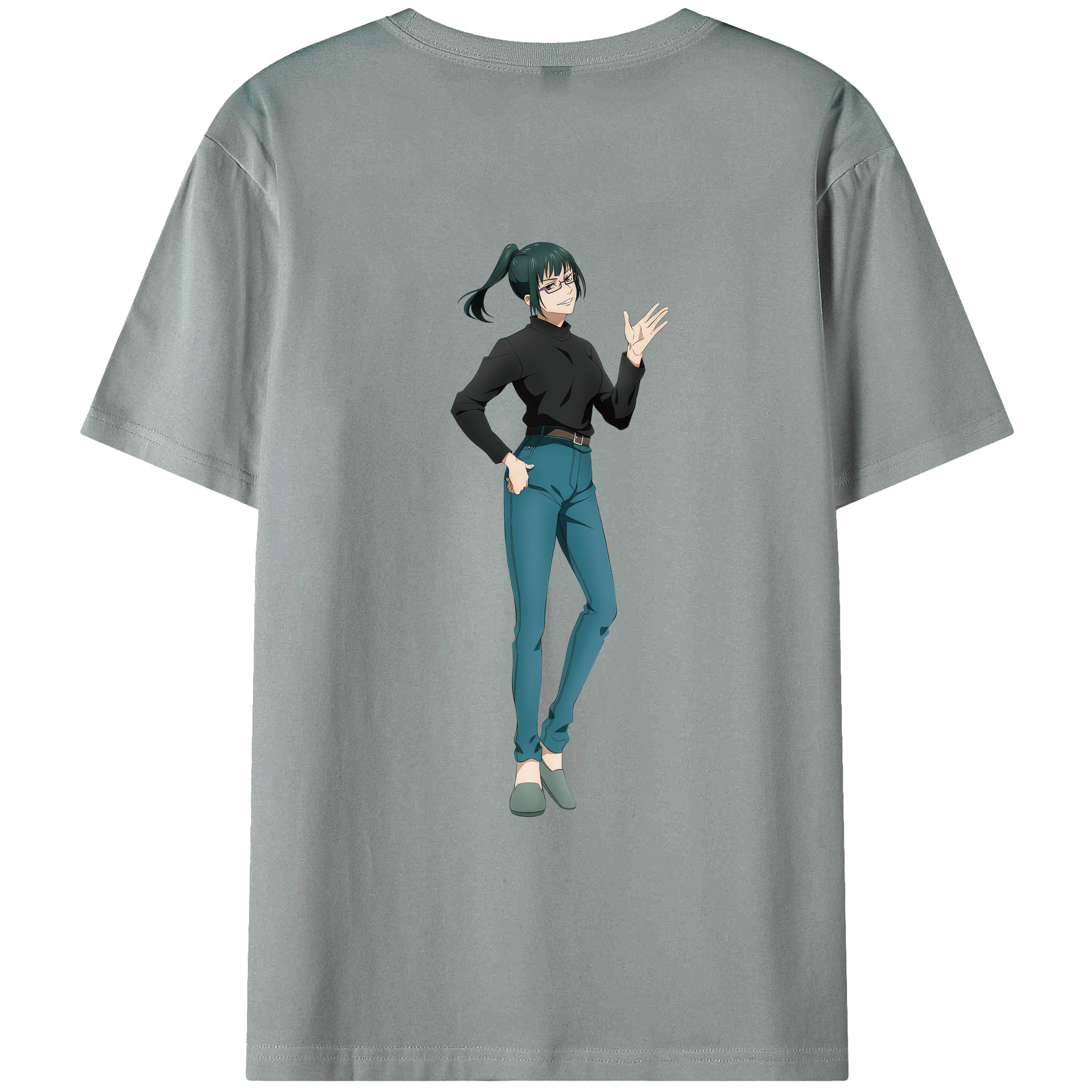 （画像用） 呪術廻戦 Jujutsu Kaisen 綿100％ メンズ半袖Tシャツ（バックプリント） 通気性